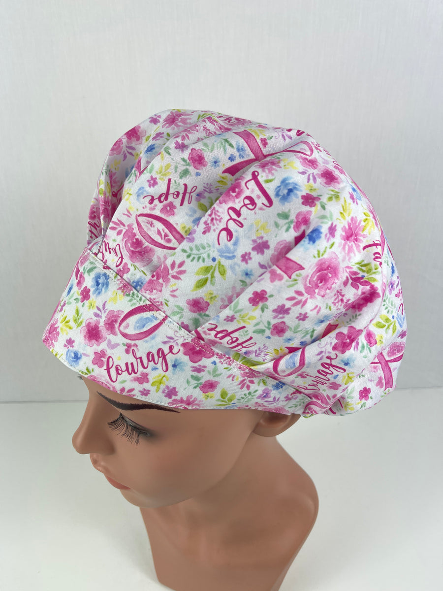 Breast Cancer Awareness Bouffant Hat