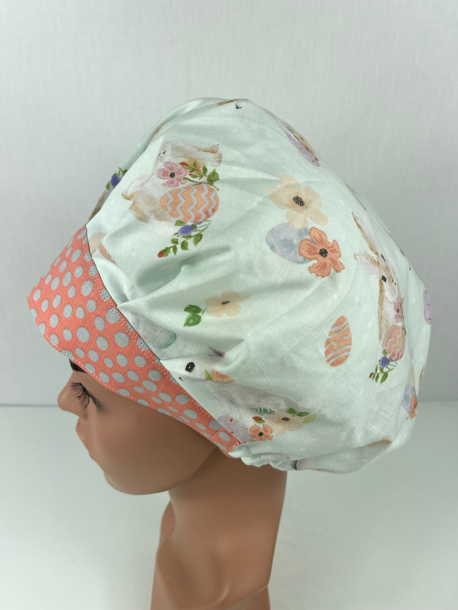 Easter Bunny Bouffant Scrub Hat