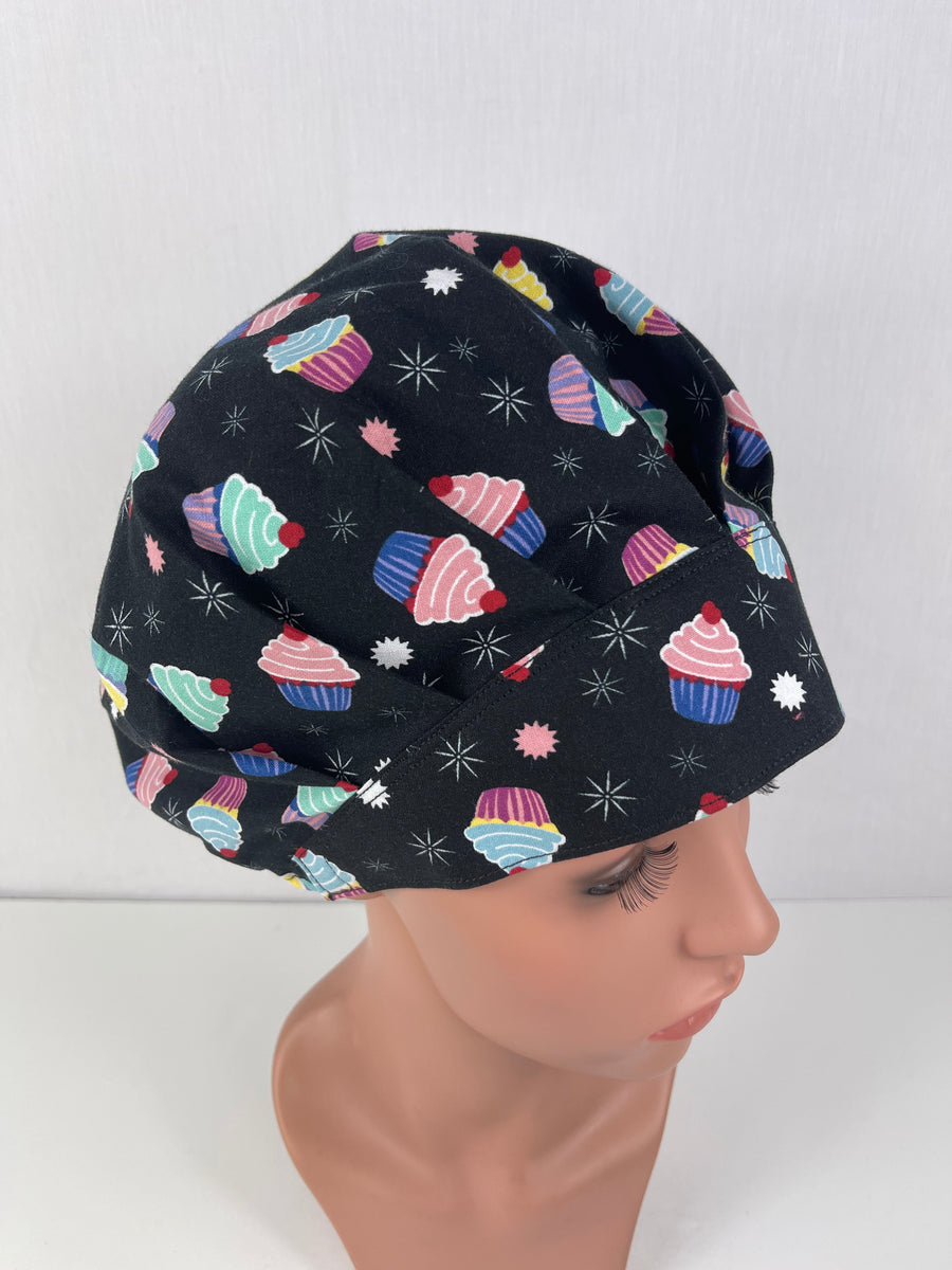 Cupcakes Bouffant Scrub Hat