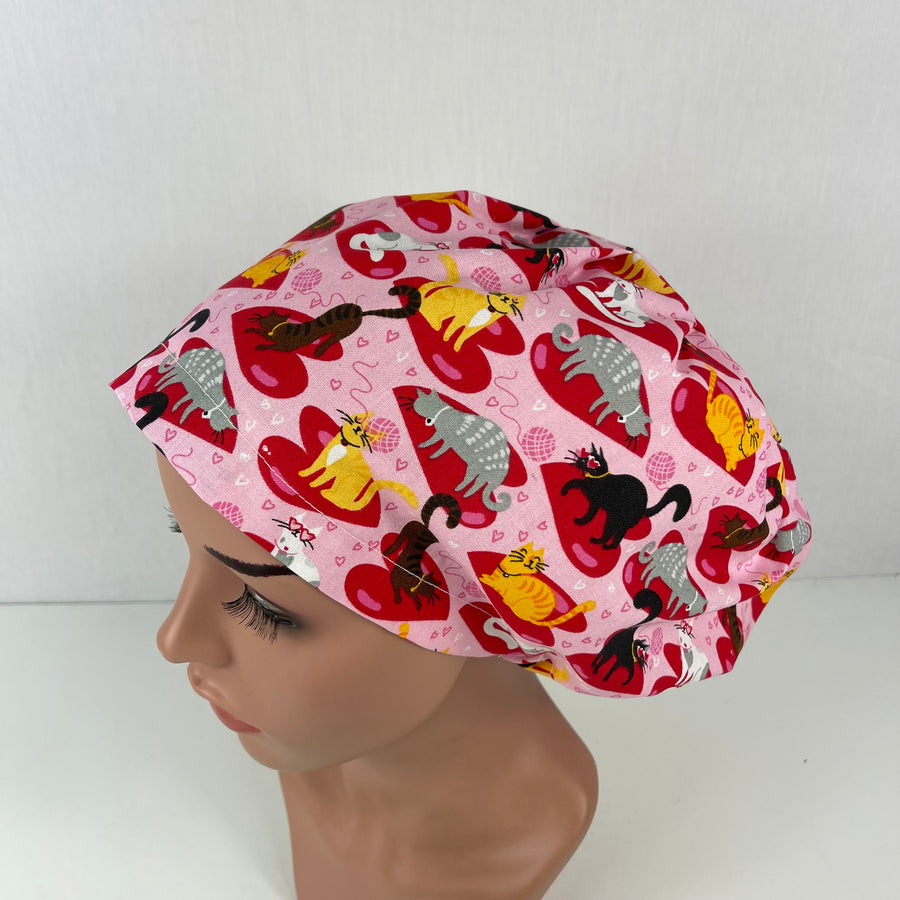 Valentines Cats & Hearts Euro Cap