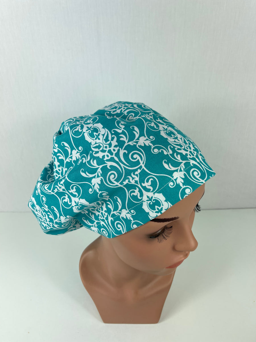 Vines on Teal  Euro Cap