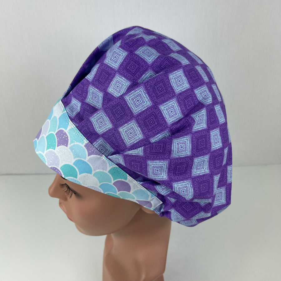 Purple Lavender Bouffant Scrub Hat