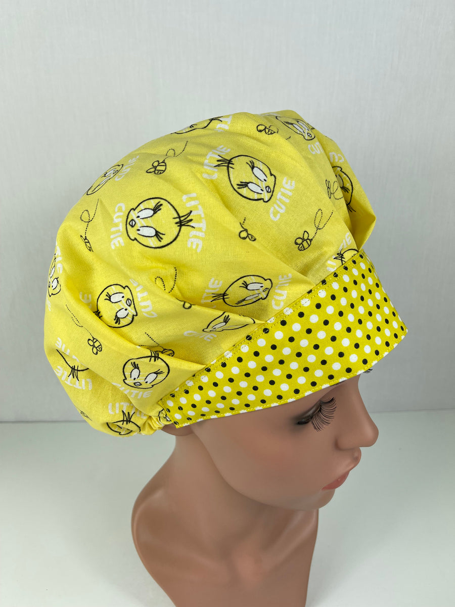 Tweety Bird Bouffant Scrub Hat