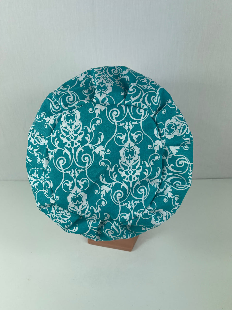 Vines on Teal  Euro Cap