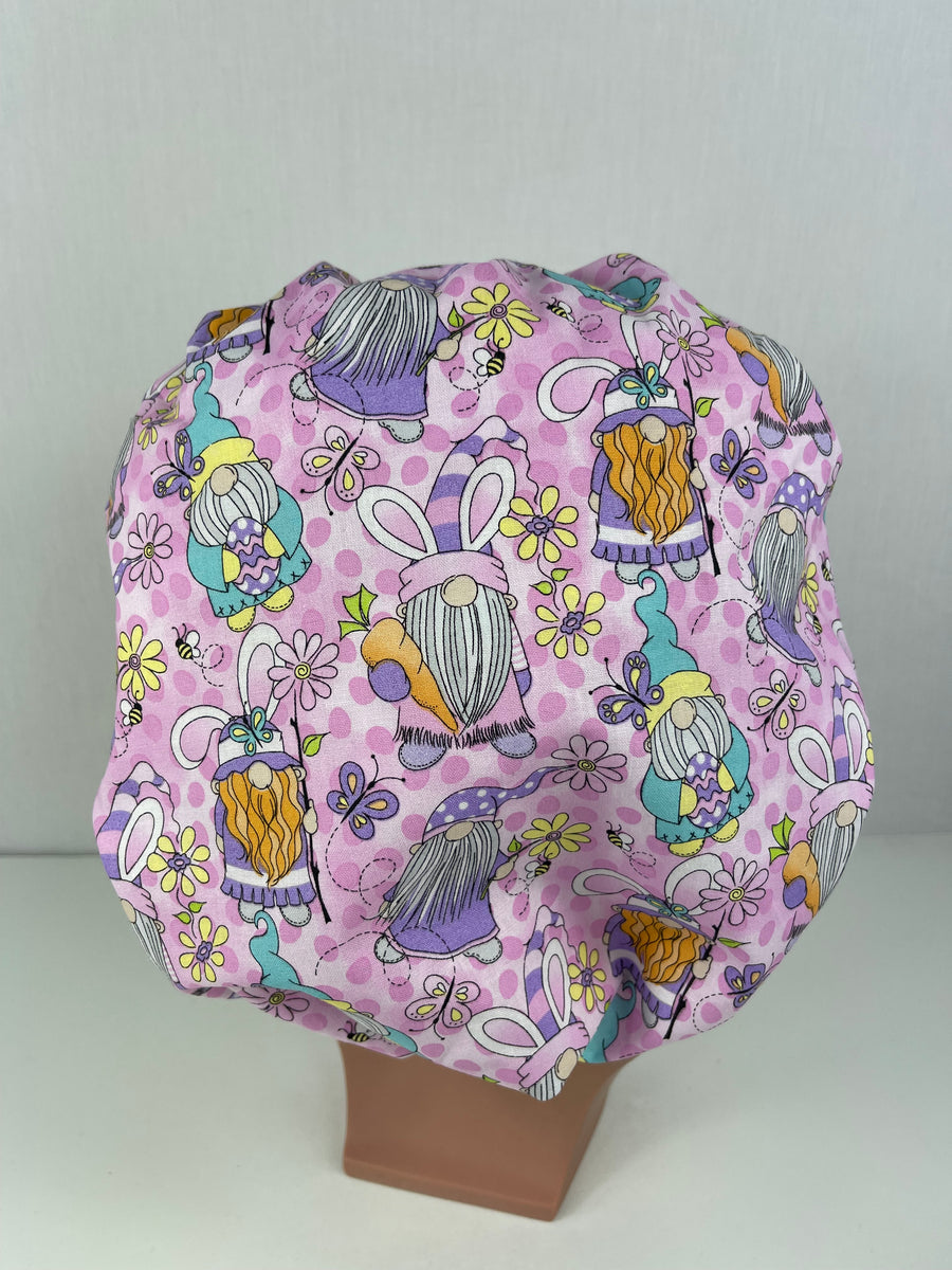 Easter Gnomes Bouffant Scrub Hat