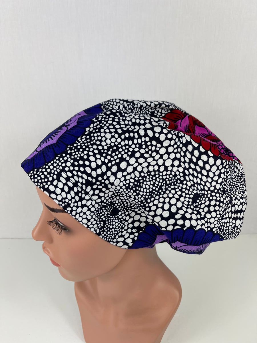 Floral African Print Euro Cap