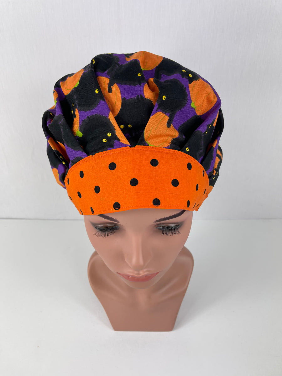 Cats a d Pumpkins Bouffant Hat