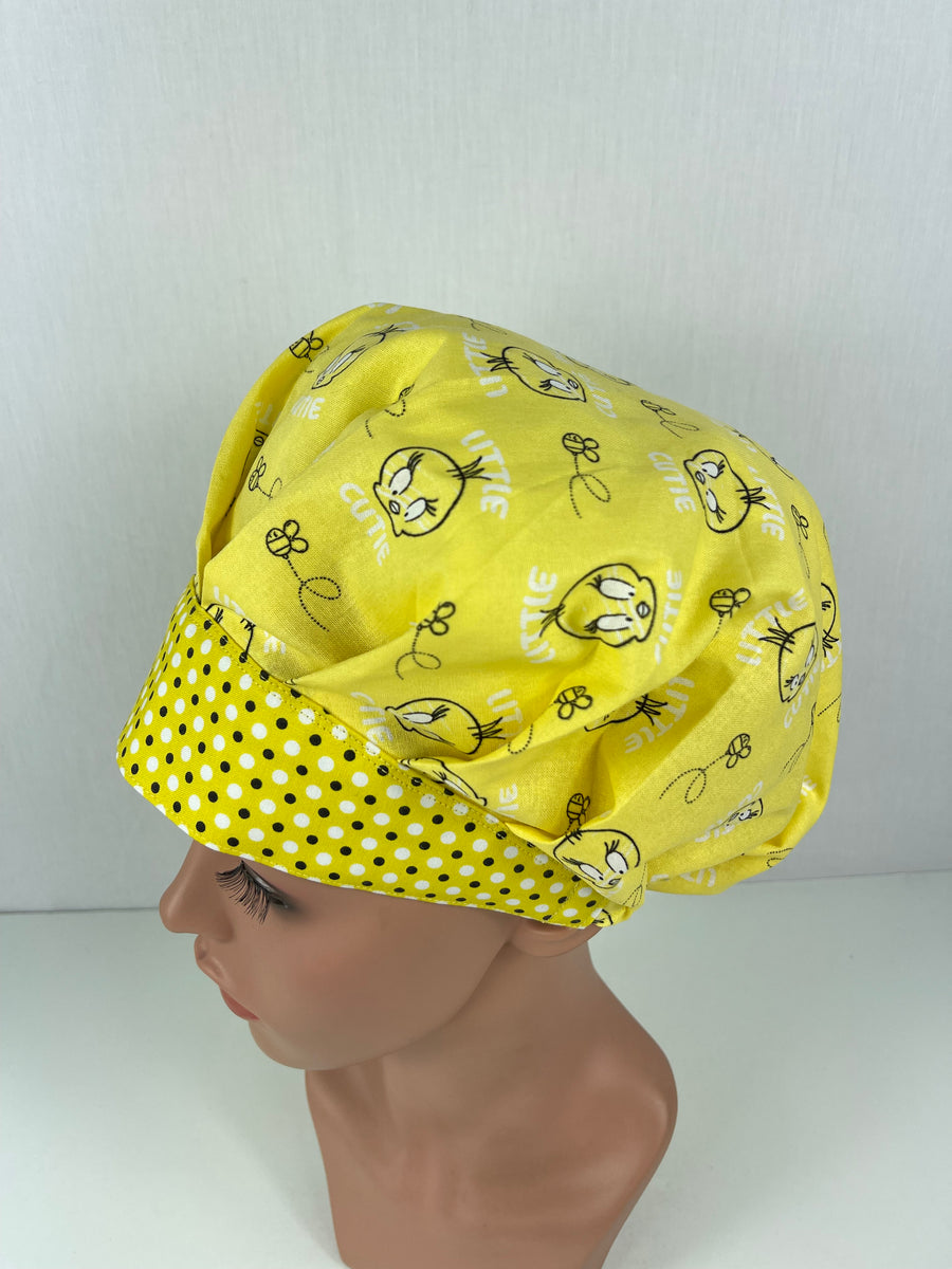 Tweety Bird Bouffant Scrub Hat