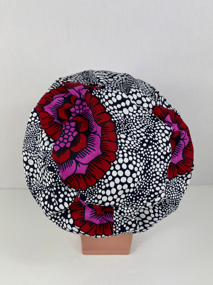 Floral African Print Euro Cap