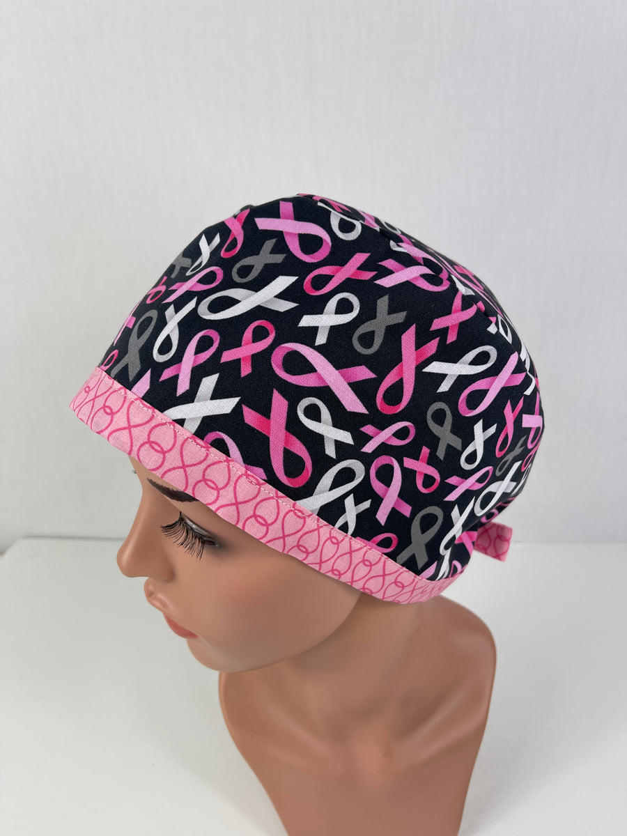 Breast Cancer Pink Ribbon Pixie Cap