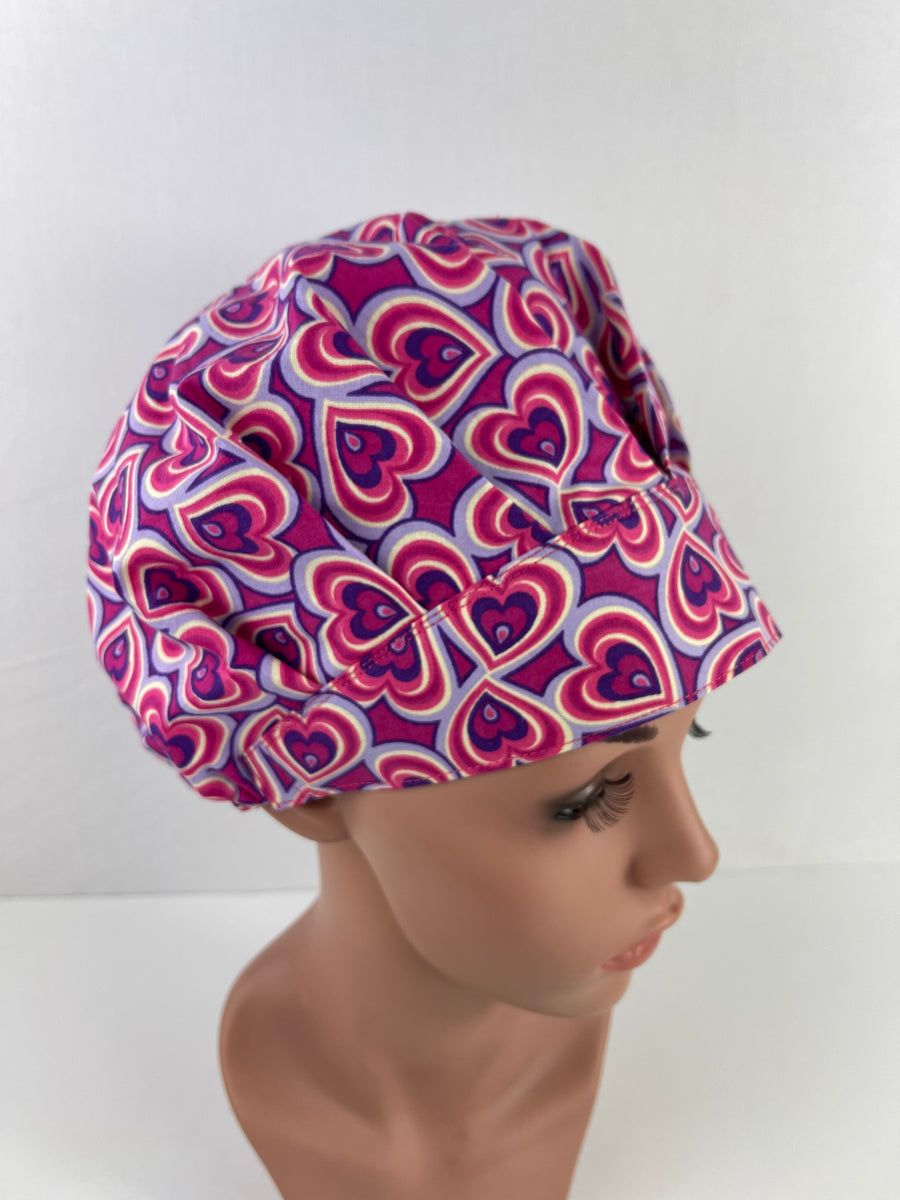 Valentines Day Bouffant Scrub Hat