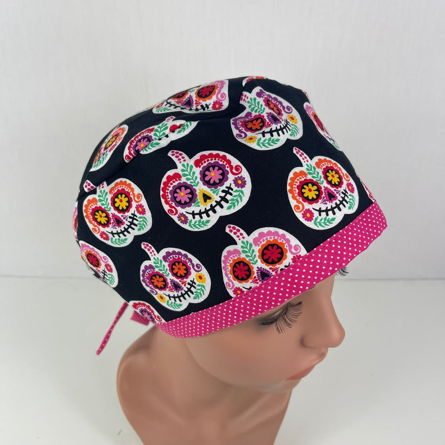 Sugar Skulls Pumpkin Pixie Cap