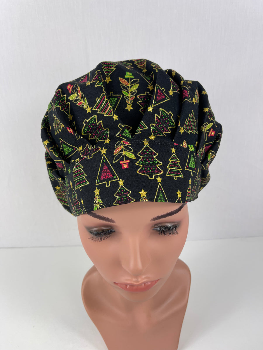 Christmas Tree Bouffant Scrub Hat