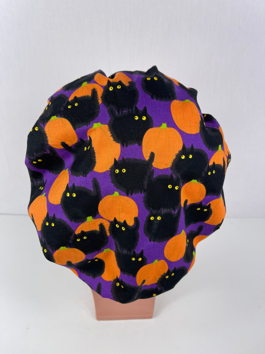 Cats a d Pumpkins Bouffant Hat