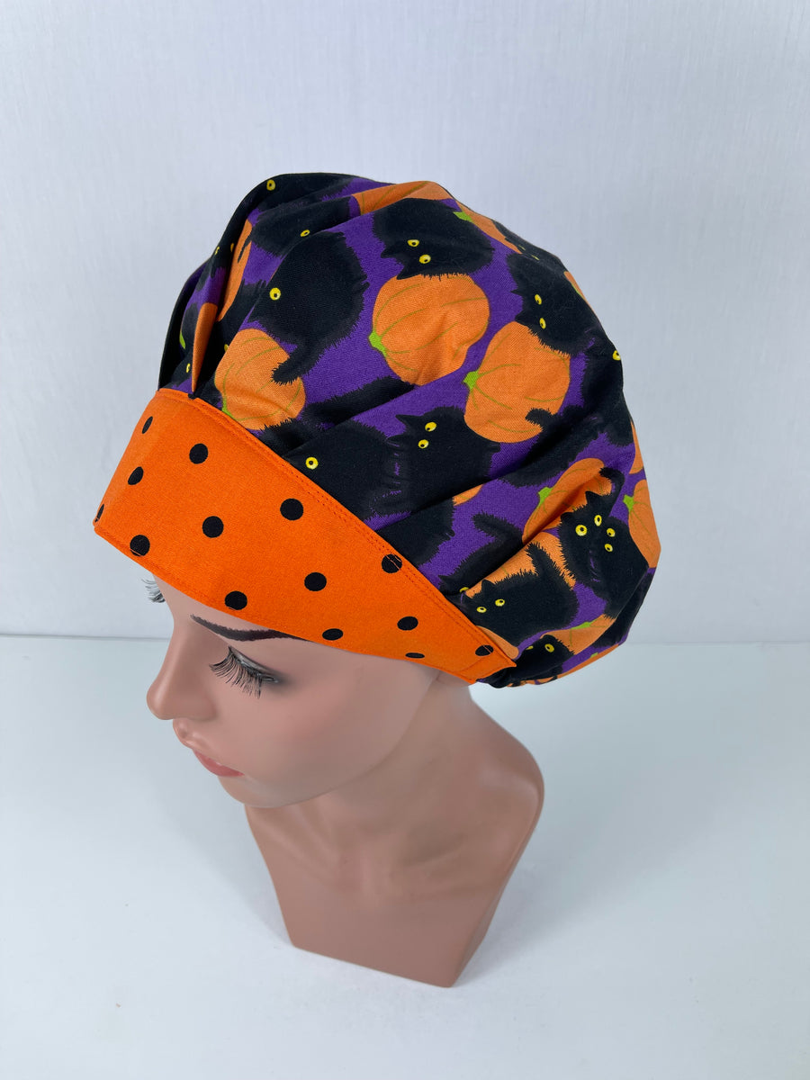 Cats a d Pumpkins Bouffant Hat