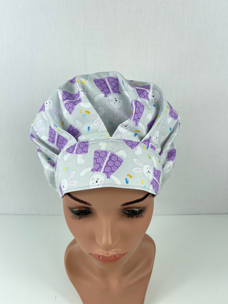 Easter Bunnies Bouffant Scrub Hat