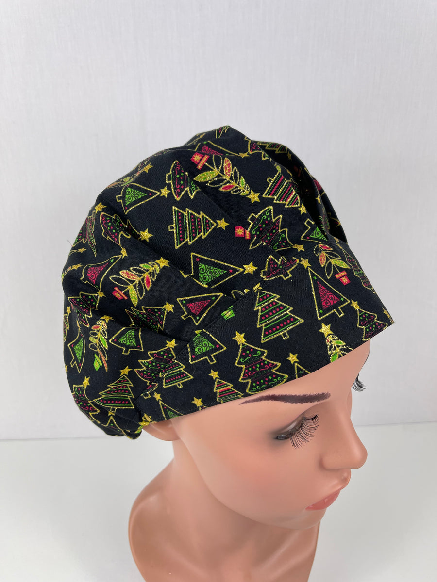 Christmas Tree Bouffant Scrub Hat