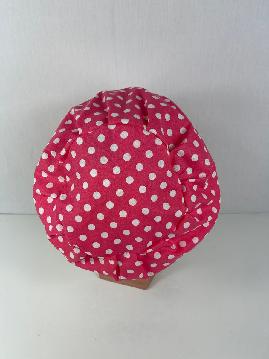 Pink Polka Dot Euro Cap