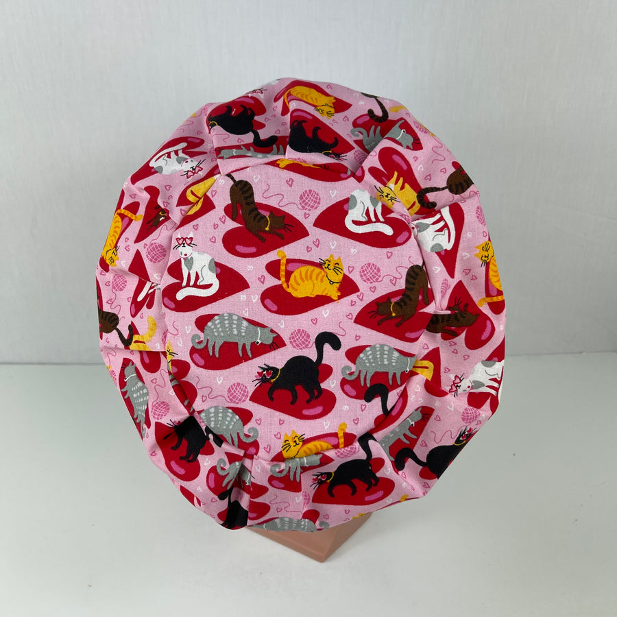 Valentines Cats & Hearts Euro Cap