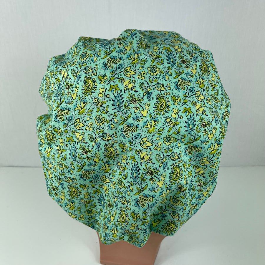 Small Yellow Flowers Bouffant Scrub Hat