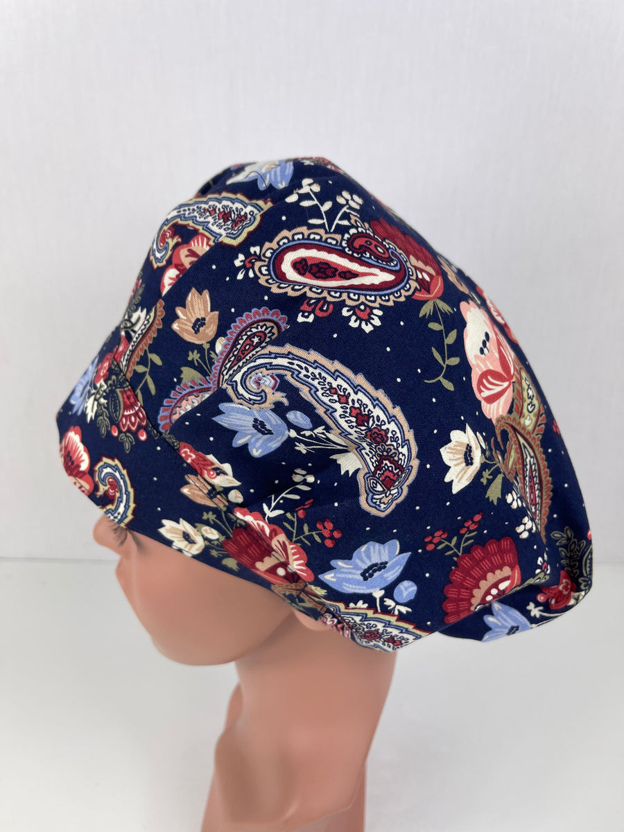 Paisley Bouffant Scrub Hat