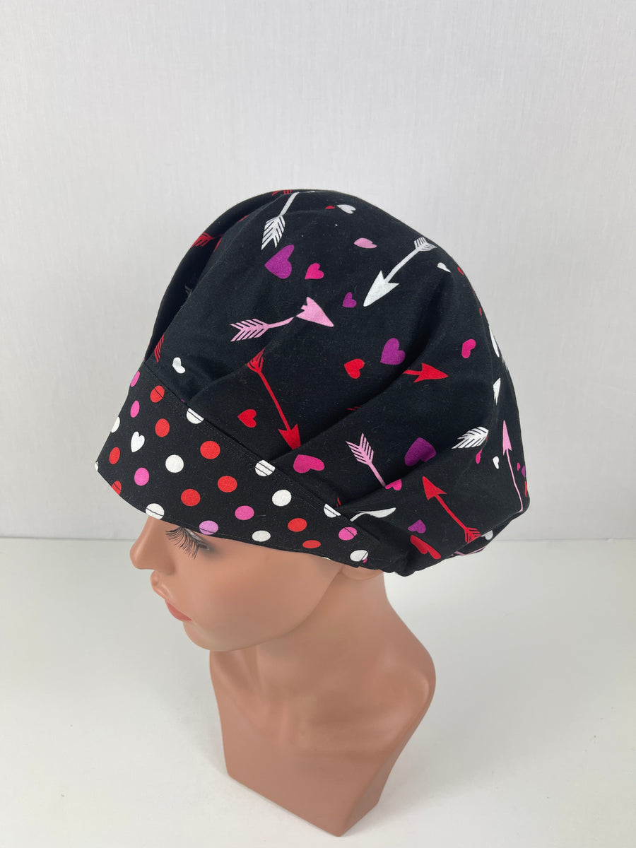 Valentines Day Bouffant Scrub Hat