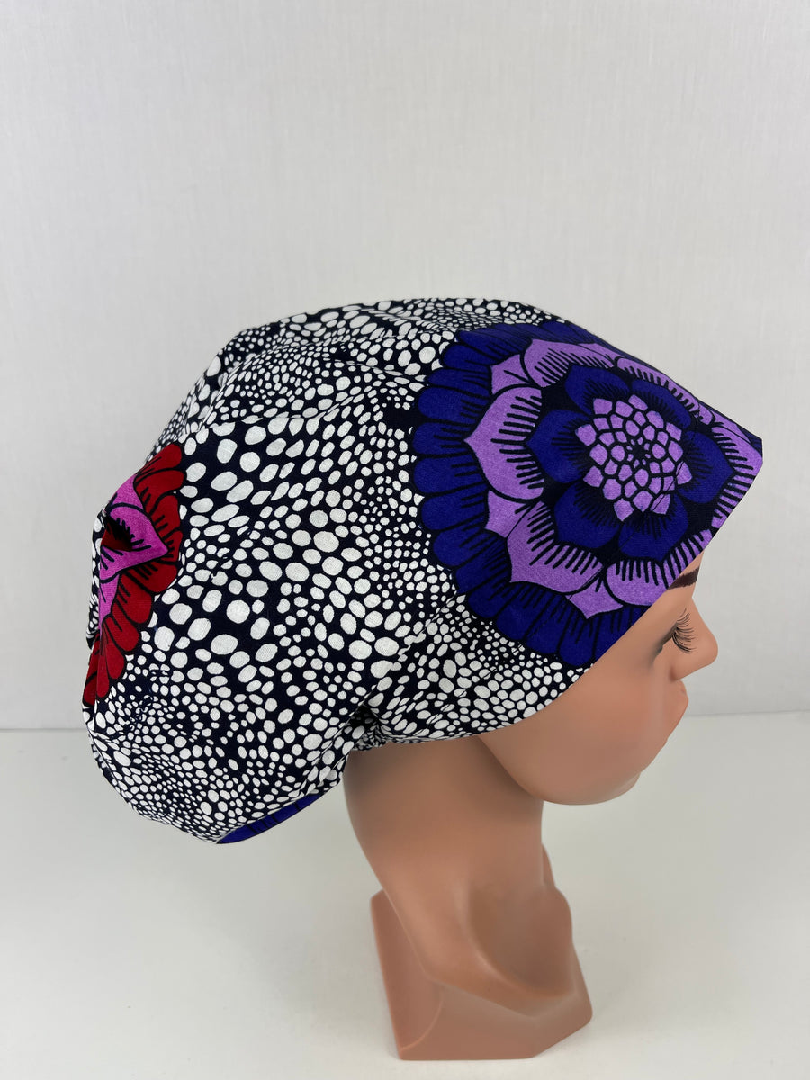 Floral African Print Euro Cap