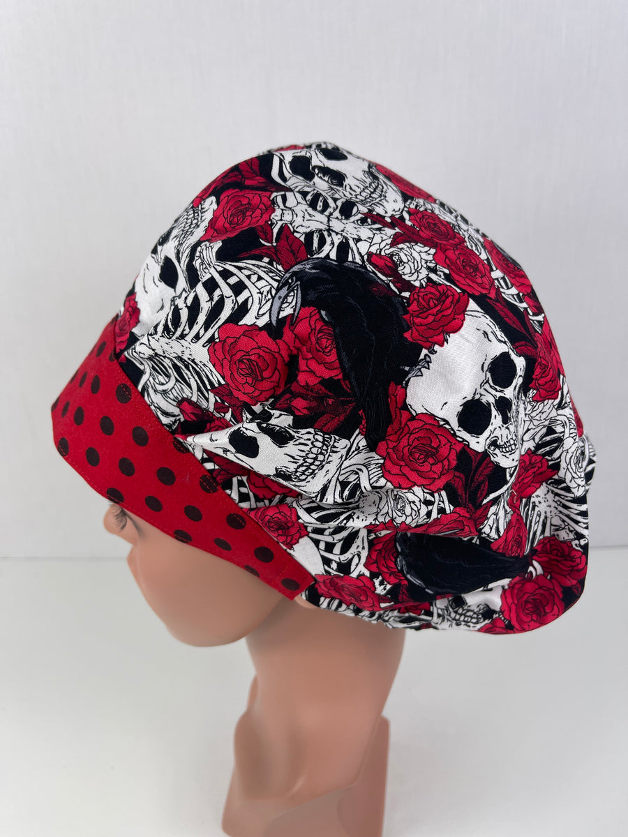 Skulls & Roses Bouffant Hat