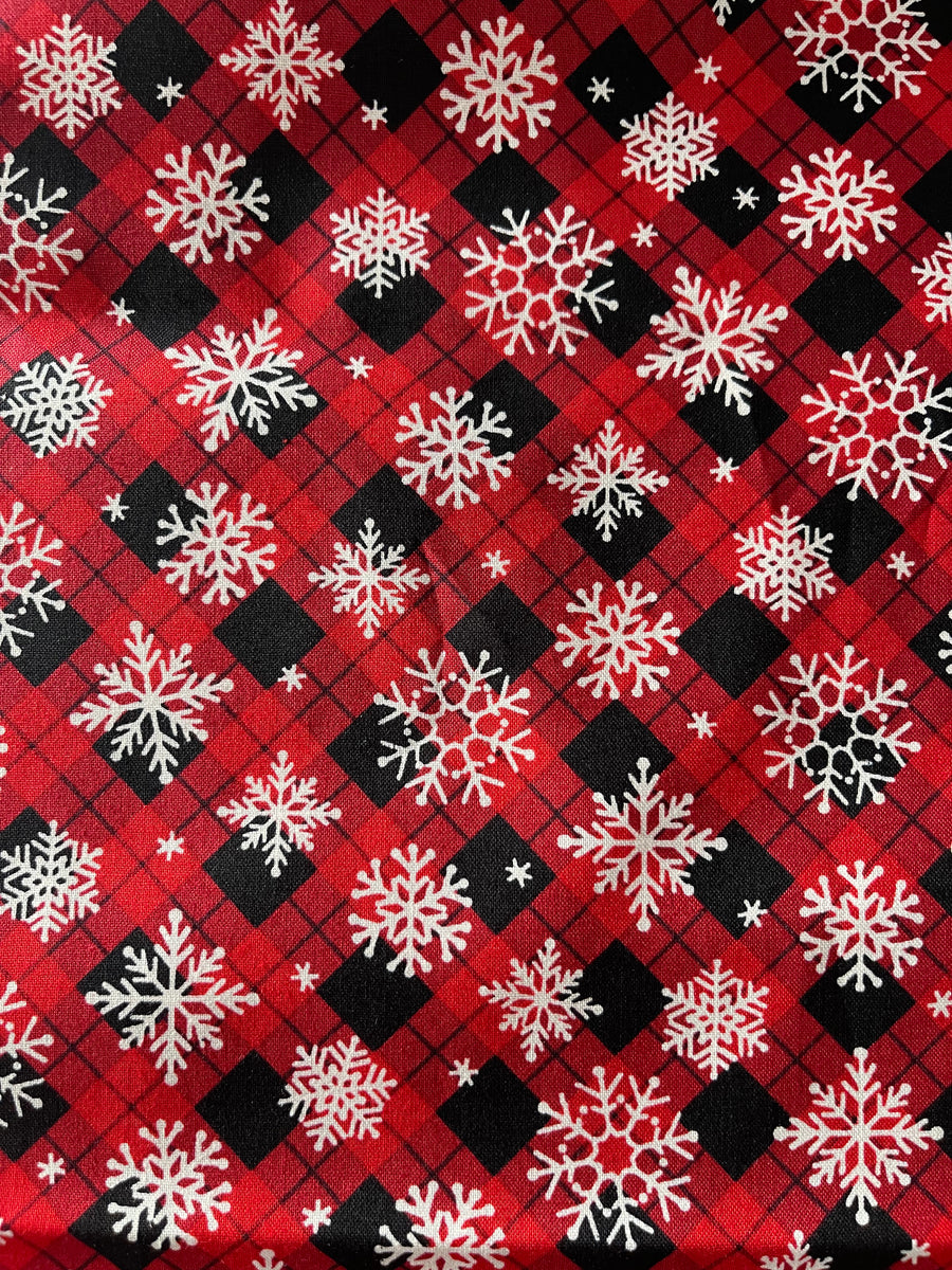 Snowflakes on Plaid