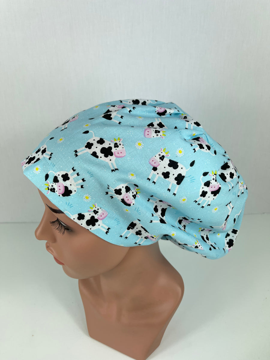 Cows on Baby Blue Euro Cap