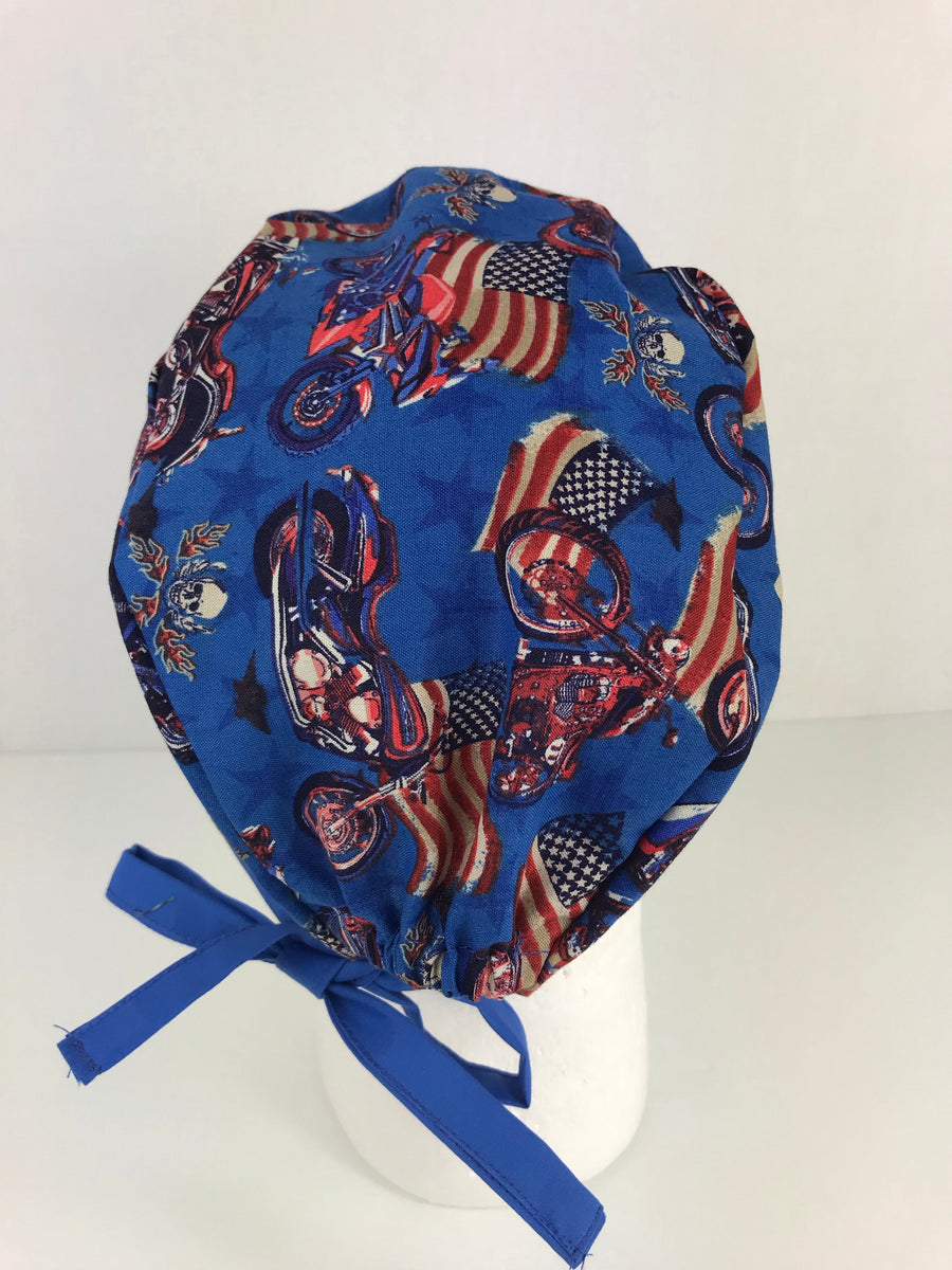 Americana Patriotic Bike Skull Cap