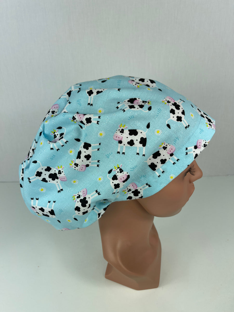 Cows on Baby Blue Euro Cap