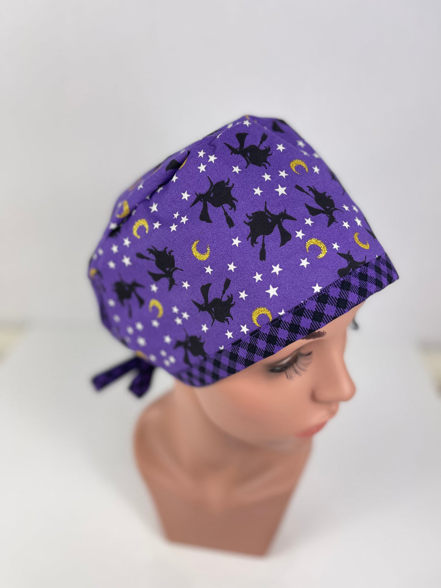 Halloween Purple Witches Pixie Cap