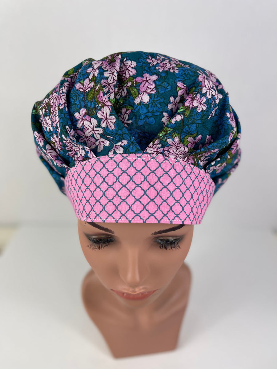 Cherry Blossoms Bouffant Hat