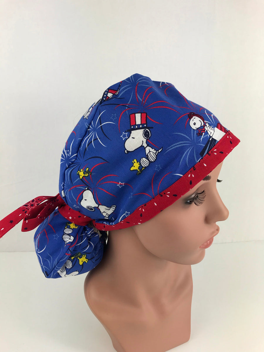 Snoopy 4th of July Ponytail Hat