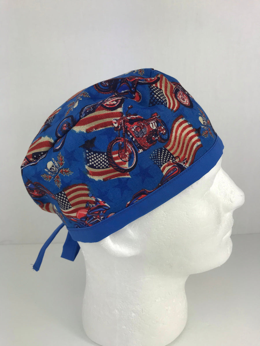 Americana Patriotic Bike Skull Cap