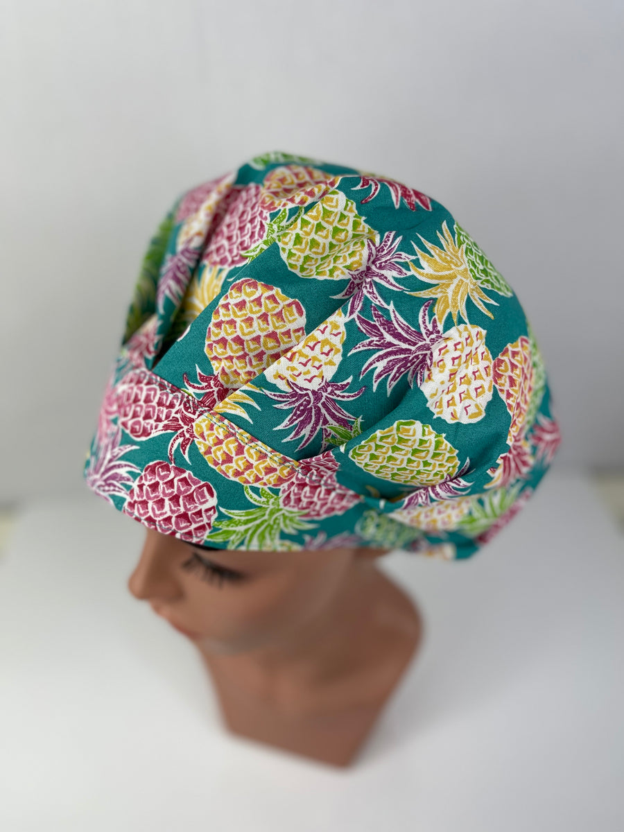 Pineapples Bouffant Scrub Hat