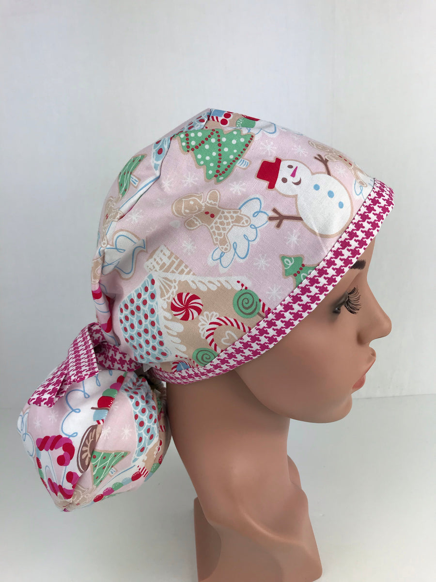 Christmas Gingerbread Ponytail Hat
