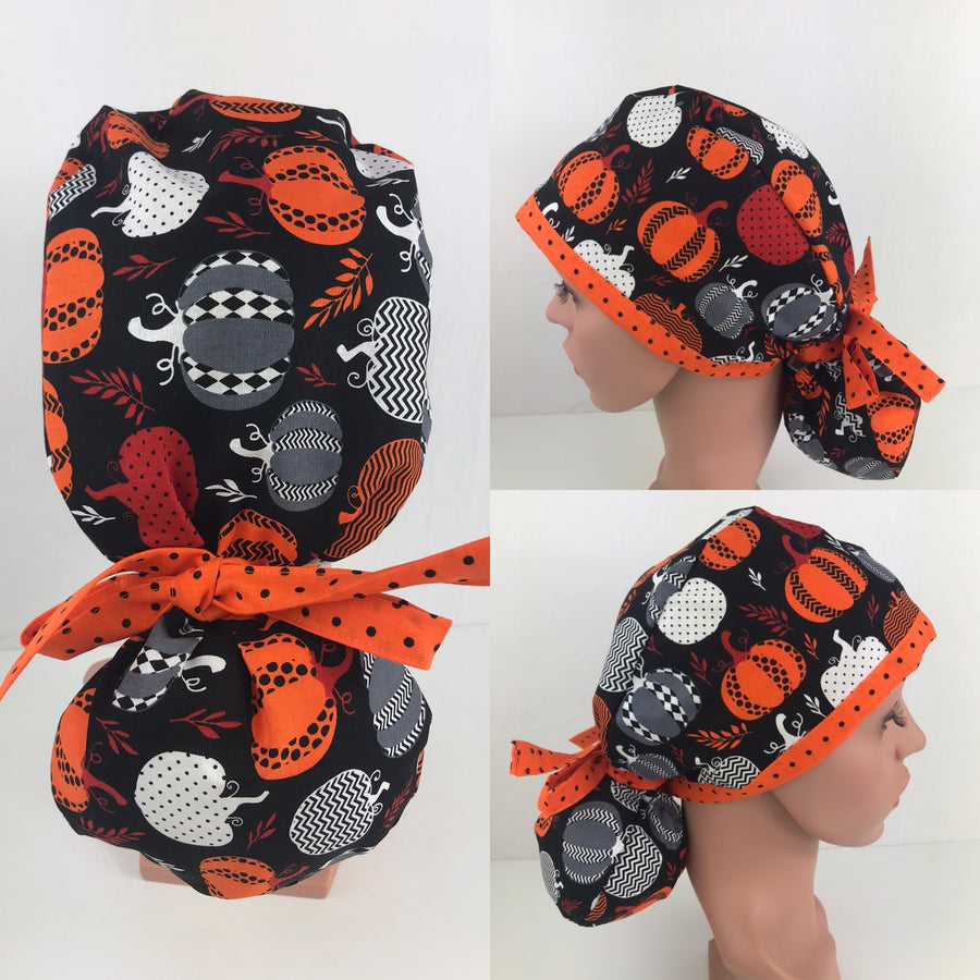 Pumpkins Ponytail Hat