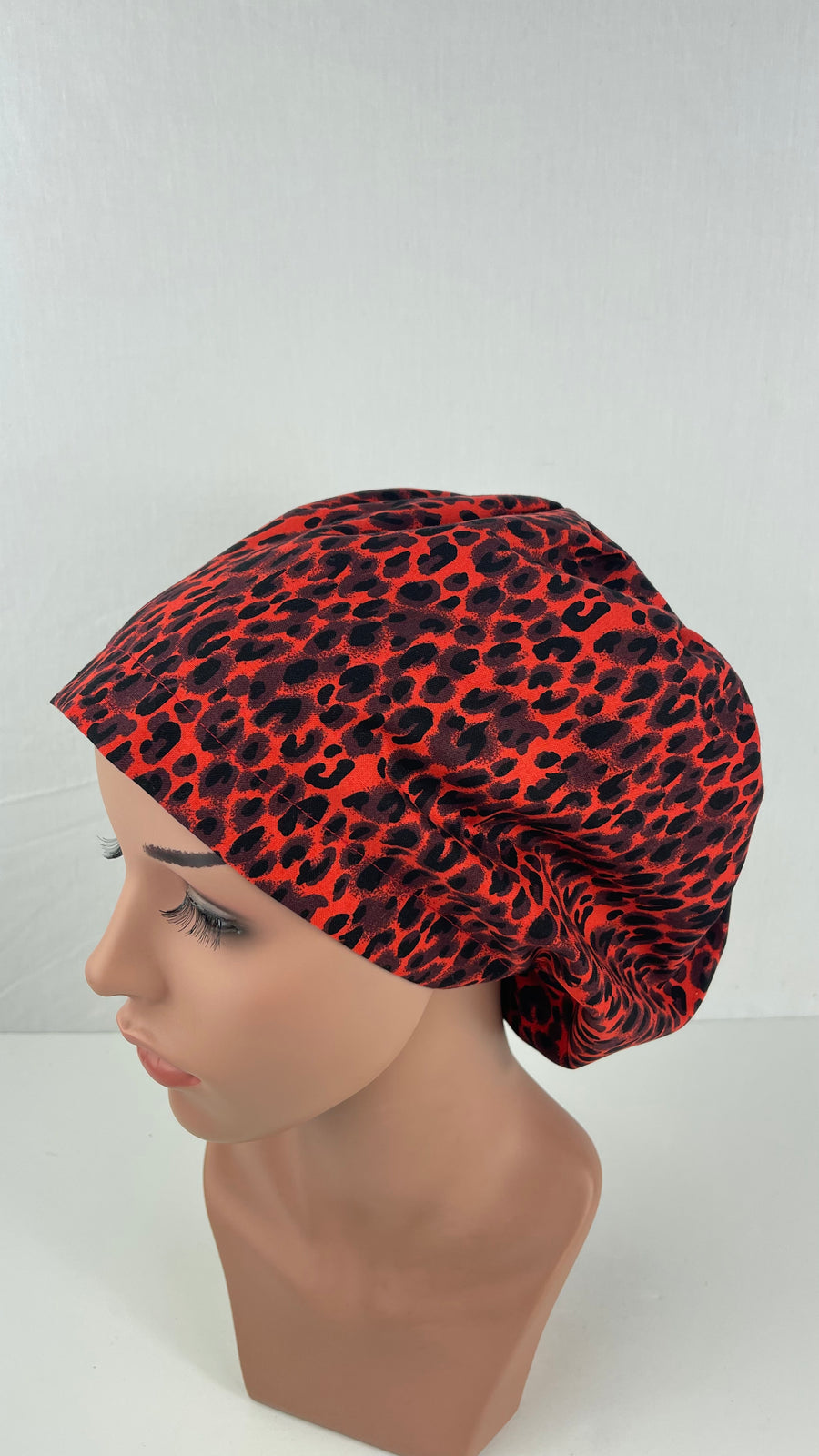 Red Cheetah print Euro Cap