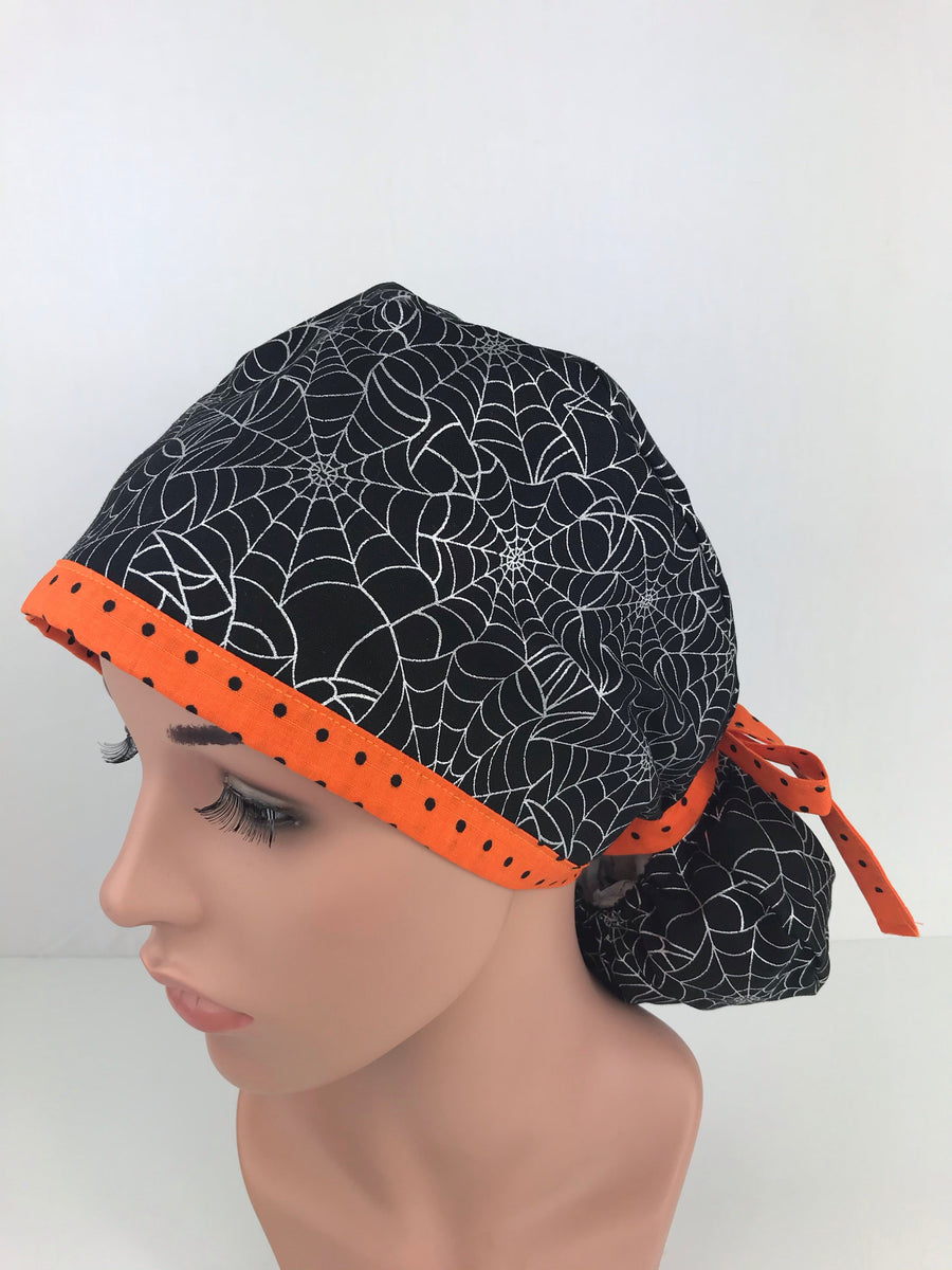 Spider Web Metallic Ponytail Hat