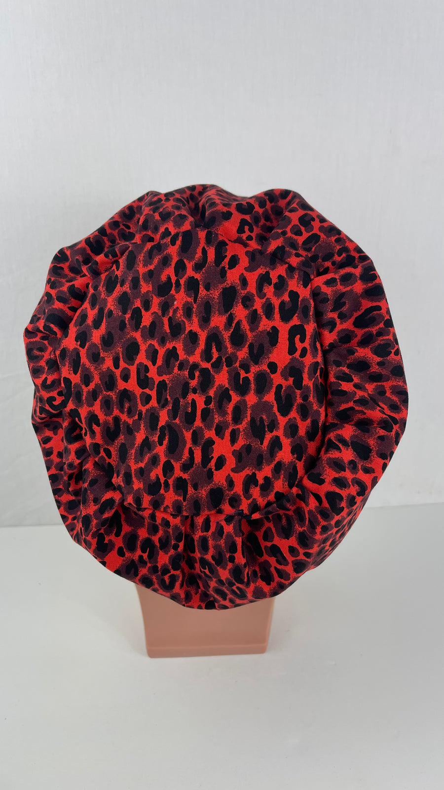 Red Cheetah print Euro Cap