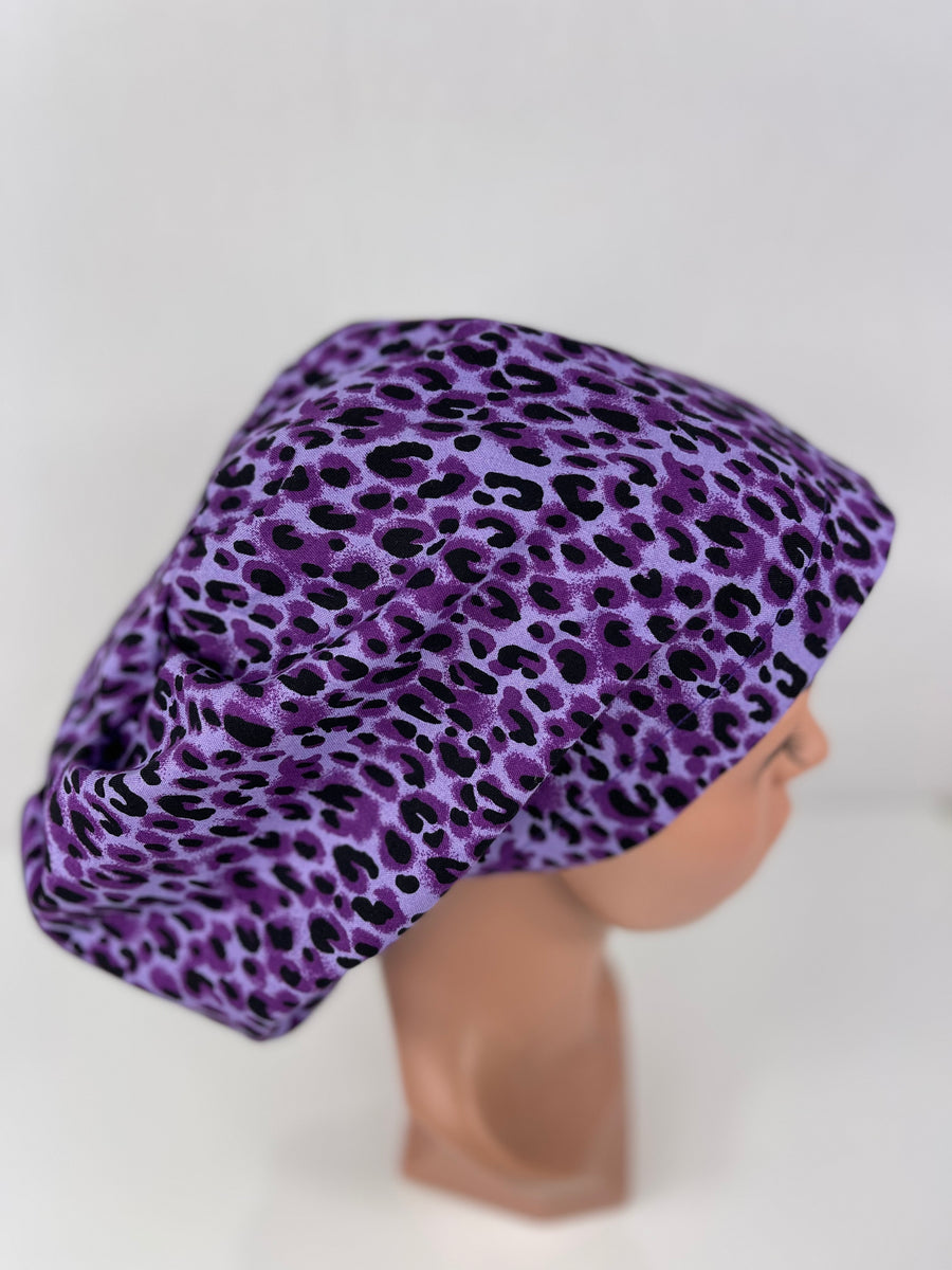 Purple Cheetah Euro Cap