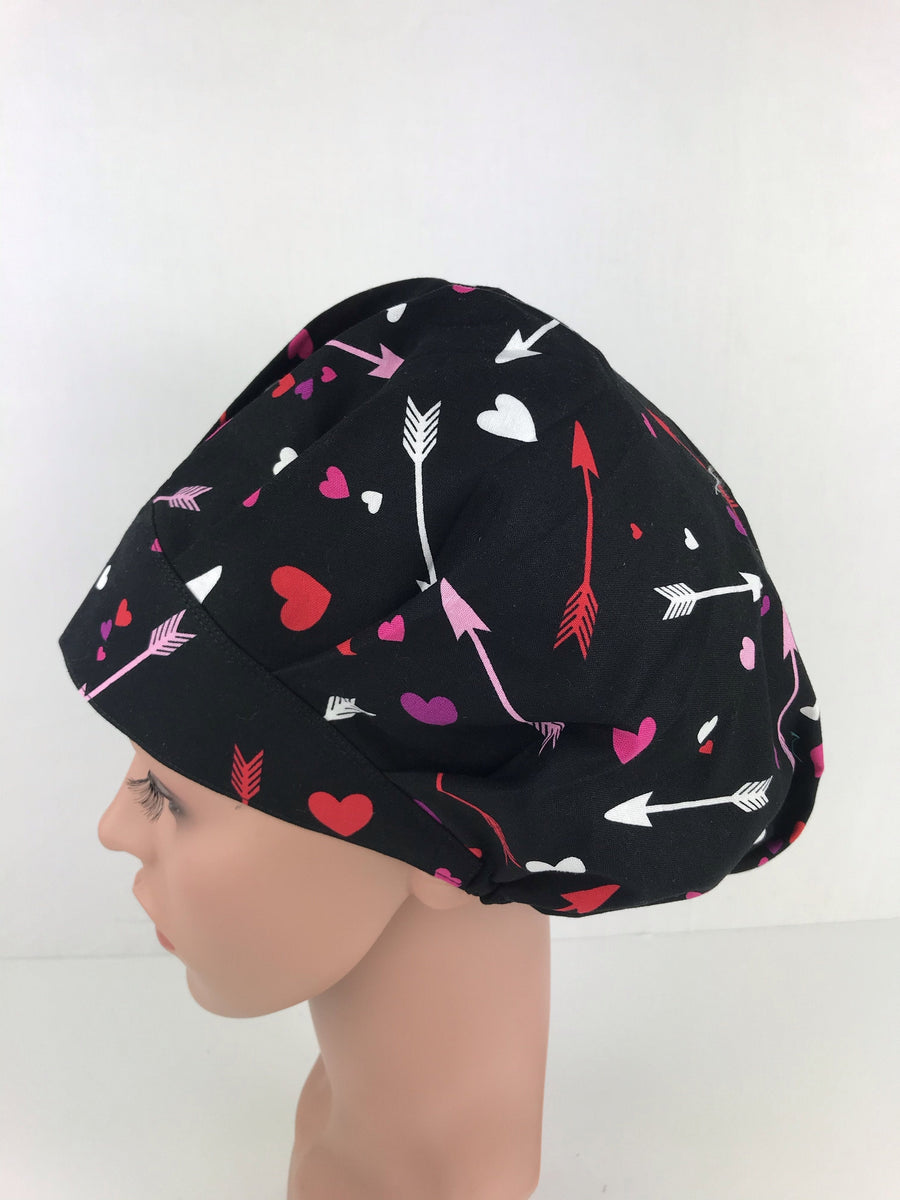 Valentines Day Bouffant Scrub Hat