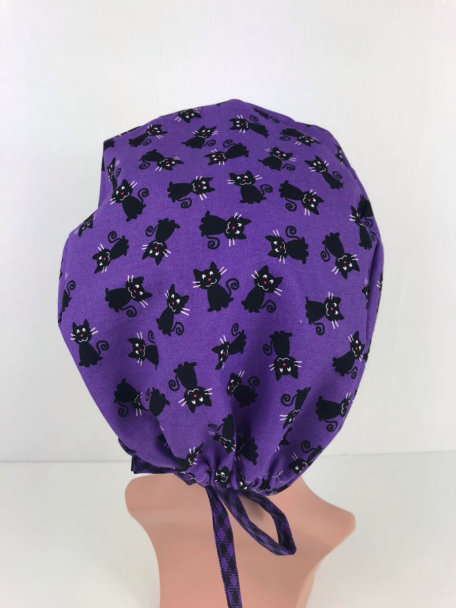 Halloween Cats Purple Pixie Cap