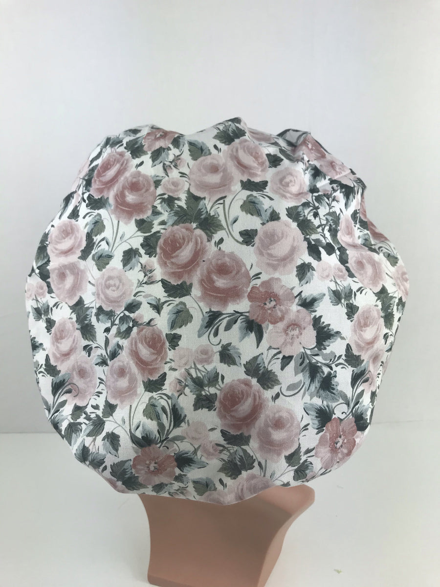 Roses Bouffant Scrub Hat