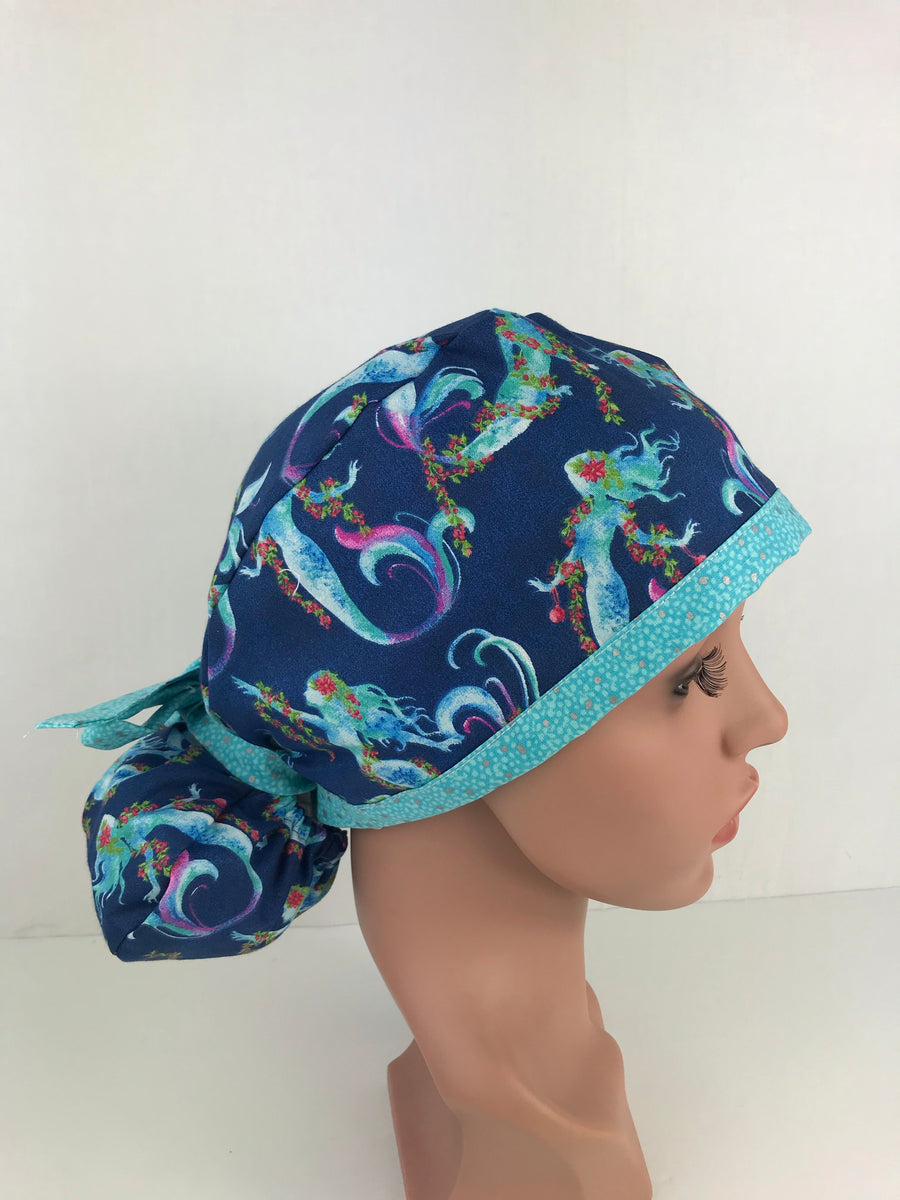 Christmas Mermaid Ponytail Hat