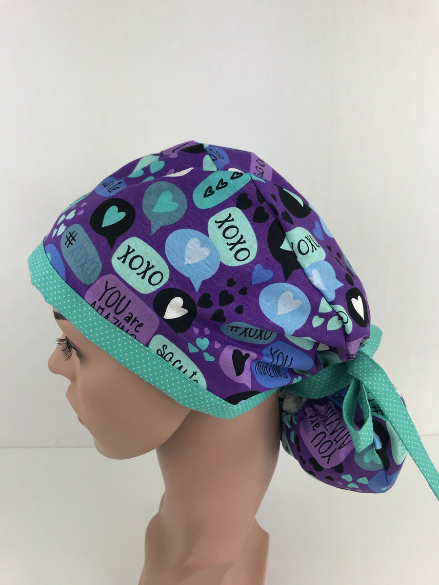 Text Messages Ponytail Hat