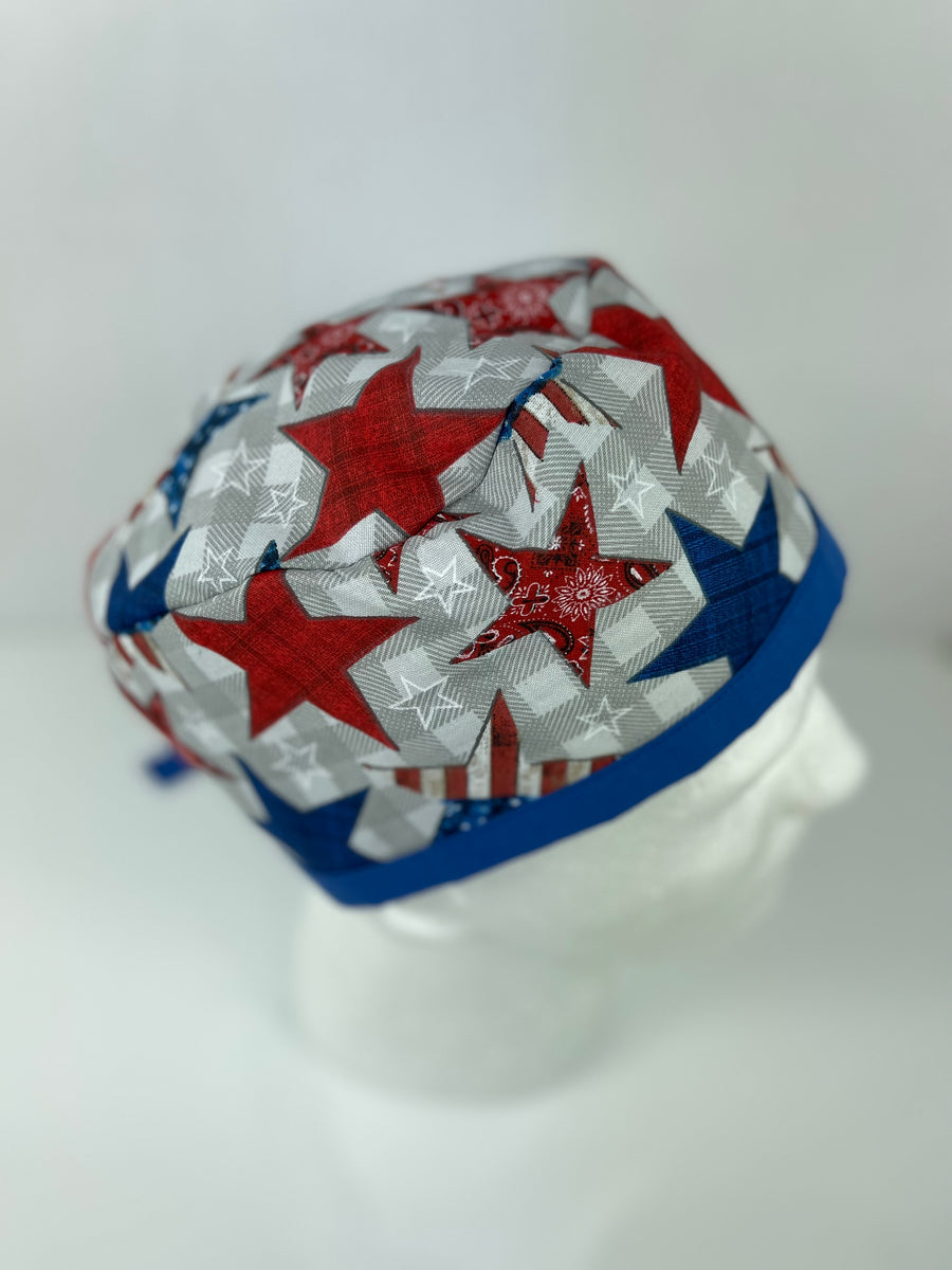 Patriotic Stars Skull Unisex Cap