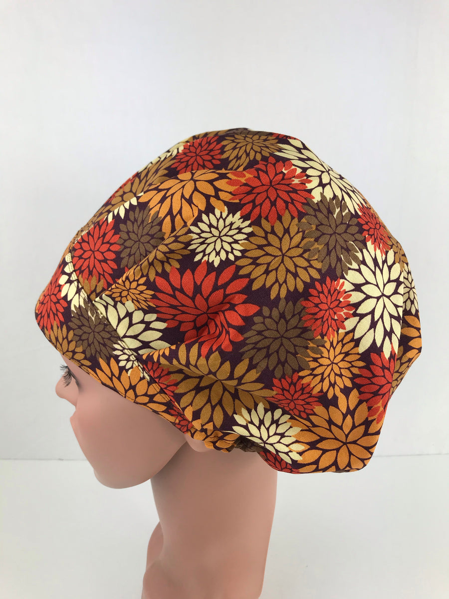 Fall Floral Arrangement Bouffant Hat
